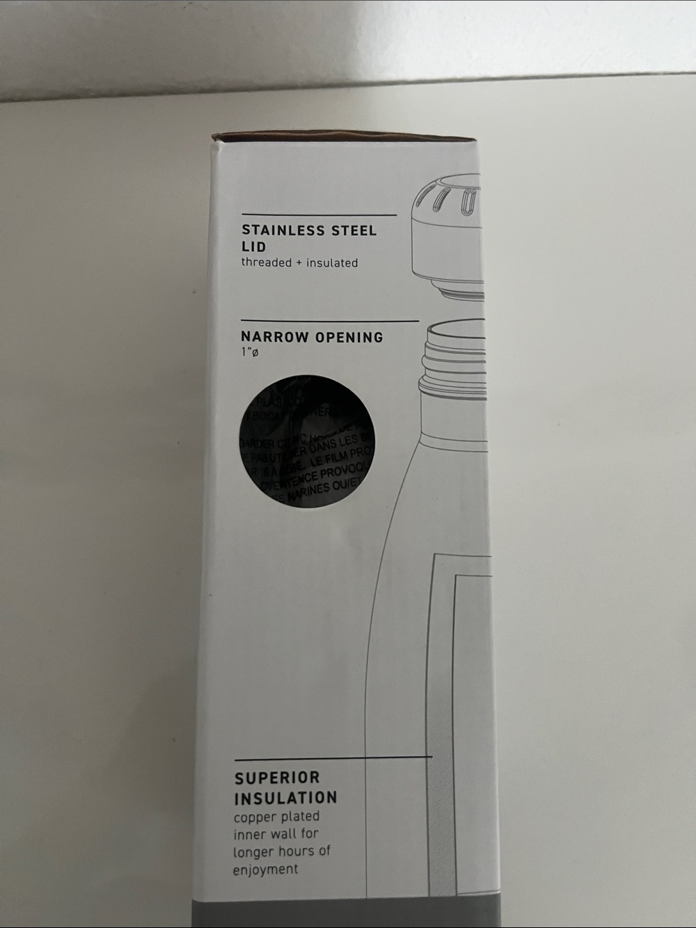 NWT( FORCE) Northway h2go Force Stainless Water Bottle - dark grey 12 oz - Picture 9 of 13